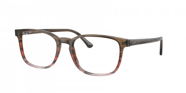 Ray-Ban Optical RX5418 Eyeglasses, 8251 STRIPED BROWN GRADIENT RED (BROWN)