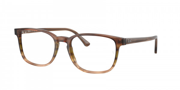 Ray-Ban Optical RX5418 Eyeglasses, 8255 STRIPED BROWN GRADIENT GREEN (BROWN)
