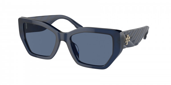Tory Burch TY7187U Sunglasses, 165680 TRANSPARENT NAVY DARK BLUE (BLUE)