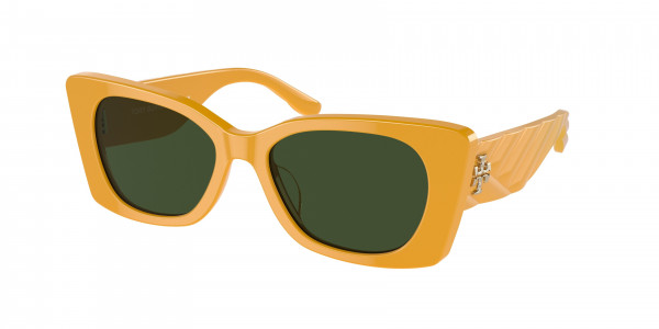 Tory Burch TY7189U Sunglasses, 194771 ORANGE DARK GREEN (ORANGE)