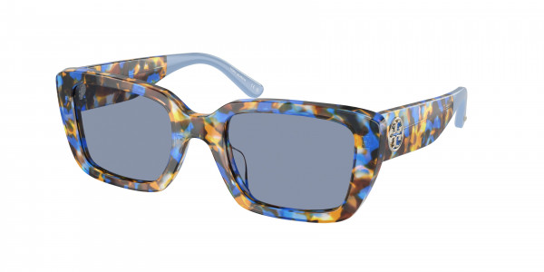 Tory Burch TY7190U Sunglasses, 190580 BLUE TORTOISE BLUE (BLUE)