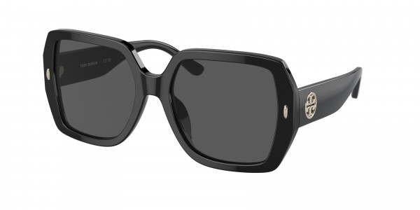 Tory Burch TY7191U Sunglasses, 170987 BLACK SOLID GREY (BLACK)