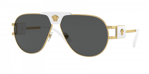 Versace VE2252 Sunglasses, 147187 GOLD DARK GREY (GOLD)
