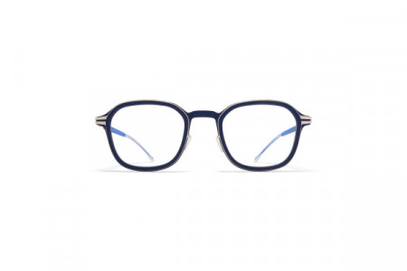 Mykita Mylon FIR Eyeglasses, MHL3-Navy/Shiny Silver/Yale Bl