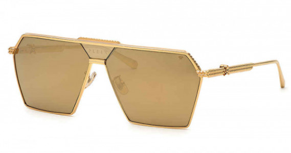 Philipp Plein SPP076V Sunglasses, YELLOW GOLD (400G)