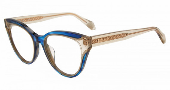 Just Cavalli VJC001V Eyeglasses, STRIPED GREEN/BLUE -0931
