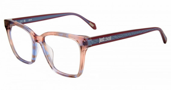 Just Cavalli VJC010 Eyeglasses, BROWN/LT BLUE HAVANA -0AM5