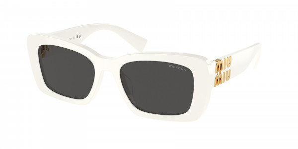 Miu Miu MU 07YS Sunglasses, 1425S0 WHITE DARK GREY (WHITE)