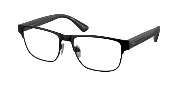 Prada PR 57ZV Eyeglasses, 1BO1O1 MATTE BLACK (BLACK)