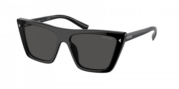 Prada PR 21ZS Sunglasses, 1AB5S0 BLACK DARK GREY (BLACK)