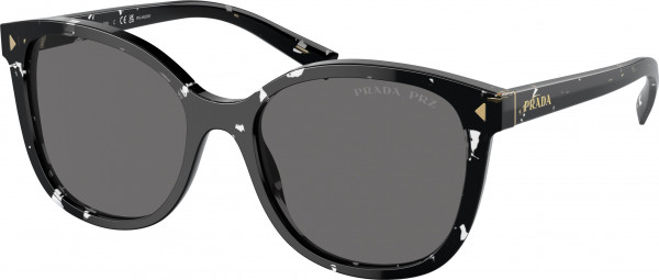 Prada PR 22ZS Sunglasses, 15S5Z1 BLACK CRYSTAL TORTOISE DARK GR (BLACK)