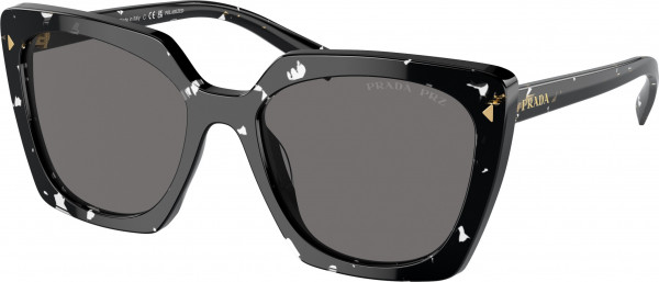 Prada PR 23ZS Sunglasses, 15S5Z1 BLACK CRYSTAL TORTOISE DARK GR (BLACK)