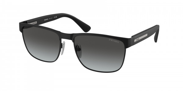 Prada PR 66ZS Sunglasses, 1BO06T MATTE BLACK GREY GRADIENT (BLACK)
