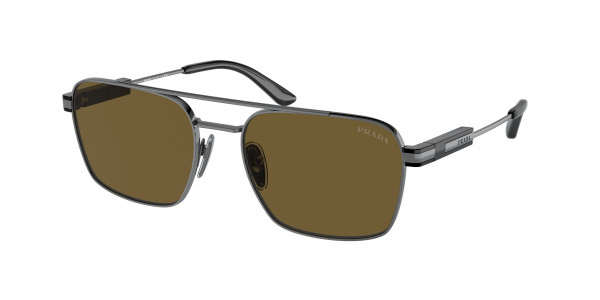 Prada PR 67ZS Sunglasses, 5AV01T GUNMETAL DARK BRONW (GREY)