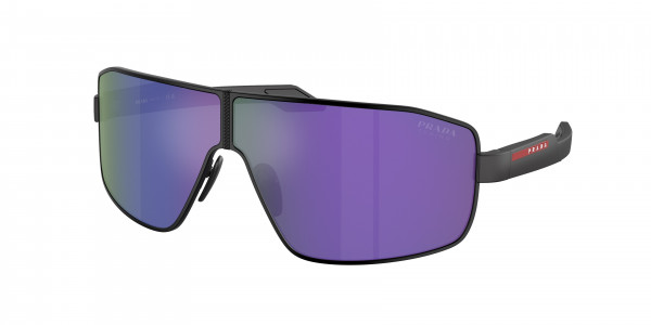Prada Linea Rossa PS 54YS Sunglasses, 1BO05U MATTE BLACK DARK BLUE MIRROR V (BLACK)