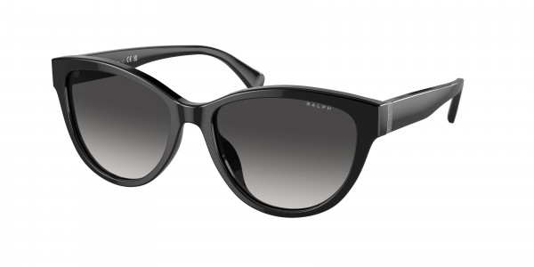 Ralph RA5299U Sunglasses, 50018G SHINY BLACK GRADIENT GREY (BLACK)