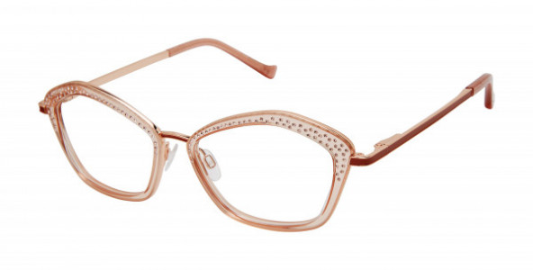 Tura TE285 Eyeglasses, Amber/Rose Gold (BLS)