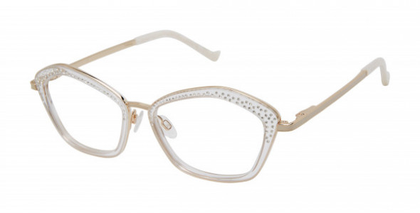 Tura TE285 Eyeglasses, Clear/Gold (CRY)