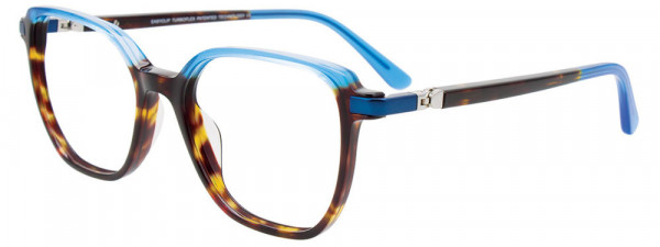EasyClip EC663 Eyeglasses, 050 - Tortoise & Tr. Blue