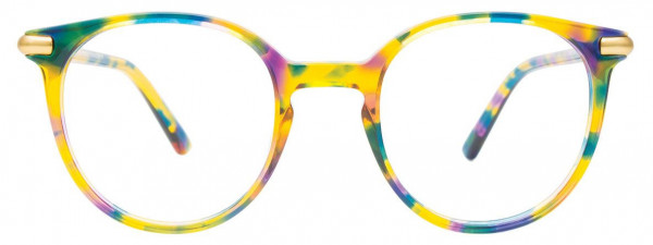 Takumi TK1251 Eyeglasses, 010 - Green & Purple & Yellow Mix