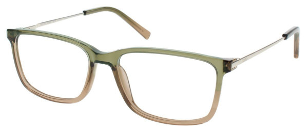 IZOD 2108 Eyeglasses, Green Khaki Fade