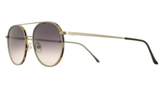Vanni Re-Master VS669 Sunglasses, matt palladium / havana con blue details acetate ring