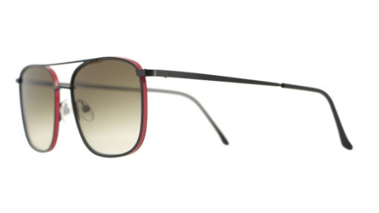 Vanni Re-Master VS670 Sunglasses, matt black / solid red acetate ring
