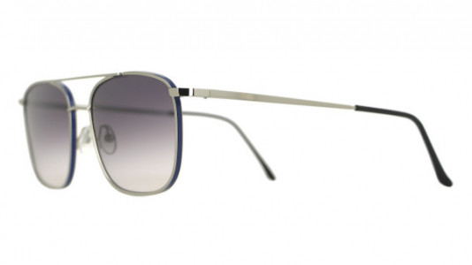 Vanni Re-Master VS670 Sunglasses, shiny palladium / solid blue acetate ring