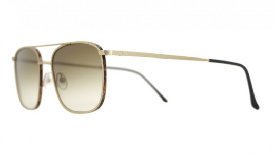 Vanni Re-Master VS670 Sunglasses, matt light gold / havana with blue details acetate ring
