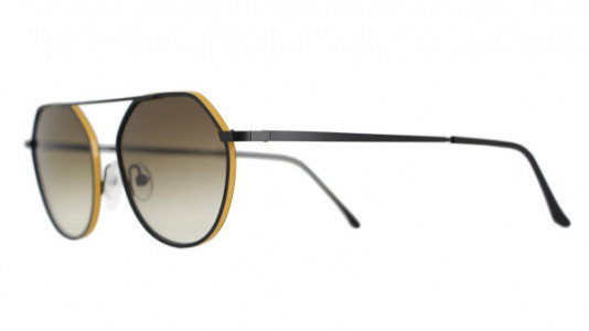 Vanni Re-Master VS671 Sunglasses, matt black / solid yellow acetate ring
