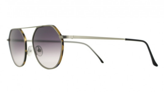 Vanni Re-Master VS671 Sunglasses, matt palladium / havana with blue details acetate ring