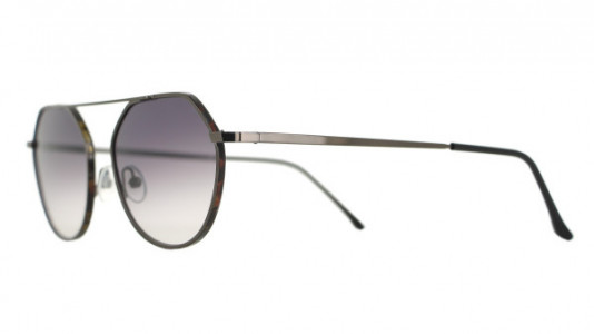 Vanni Re-Master VS671 Sunglasses, shiny gun / dark havana acetate ring