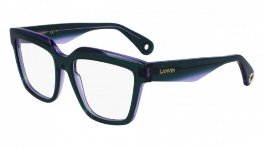 Lanvin LNV2643 Eyeglasses, (304) TRANSPARENT GREEN/LILAC