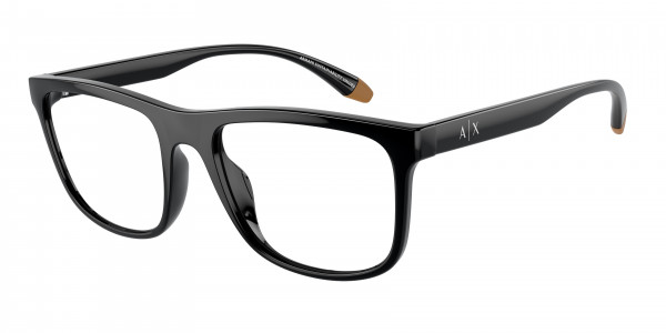 Armani Exchange AX3101U Eyeglasses, 8158 SHINY BLACK (BLACK)