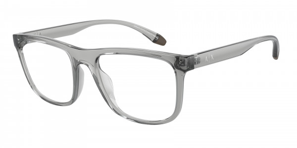 Armani Exchange AX3101U Eyeglasses, 8334 SHINY TRANSPARENT GREY (GREY)