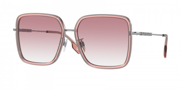 Burberry BE3145D DIONNE Sunglasses, 10058D DIONNE PINK CLEAR GRADIENT PIN (PINK)
