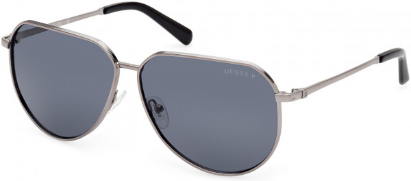 Guess GU00089 Sunglasses, 08W - Shiny Gunmetal / Shiny Gunmetal