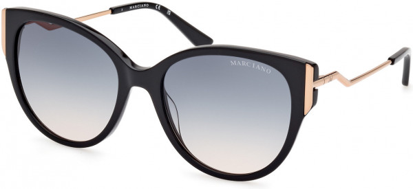 GUESS by Marciano GM0834 Sunglasses, 01W - Shiny Black  / Gradient Blue