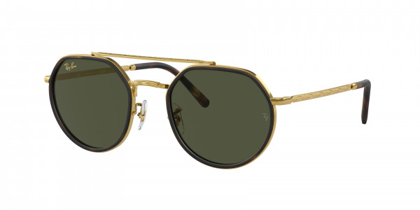 Ray-Ban RB3765 Sunglasses, 919631 LEGEND GOLD GREEN (GOLD)