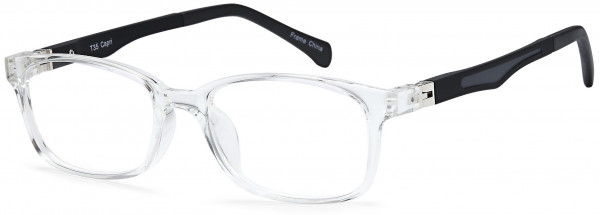 Trendy T 35 Eyeglasses, Crystal Black