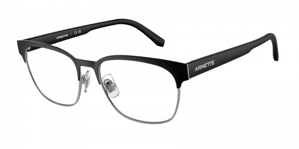 Arnette AN6138 WATERLY Eyeglasses, 765 WATERLY MATTE BLACK (BLACK)
