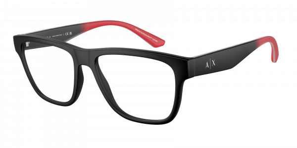 Armani Exchange AX3105F Eyeglasses, 8078 MATTE BLACK (BLACK)