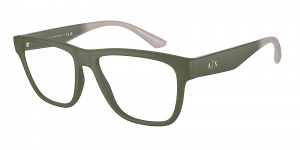 Armani Exchange AX3105 Eyeglasses, 8301 MATTE GREEN (GREEN)