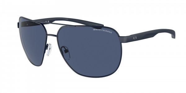 Armani Exchange AX2047S Sunglasses, 609980 MATTE BLUE DARK BLUE (BLUE)