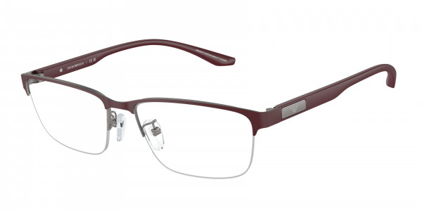 Emporio Armani EA1147 Eyeglasses, 3366 MATTE GUNMETAL/BORDEAUX (GREY)