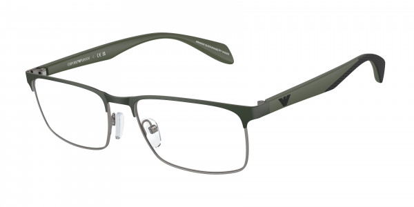 Emporio Armani EA1149 Eyeglasses, 3367 MATTE GUNMETAL/GREEN (GREEN)