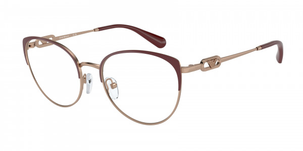Emporio Armani EA1150 Eyeglasses, 3268 SHINY ROSE GOLD/BORDEAUX (GOLD)
