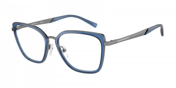 Emporio Armani EA1152 Eyeglasses, 3362 SHINY GUNMETAL/BLUE (GREY)