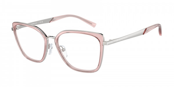 Emporio Armani EA1152 Eyeglasses, 3364 SHINY SILVER/PINK (SILVER)