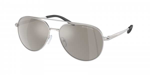 Michael Kors MK1142 HIGHLANDS Sunglasses, 10036G HIGHLANDS MATTE SILVER SILVER (SILVER)